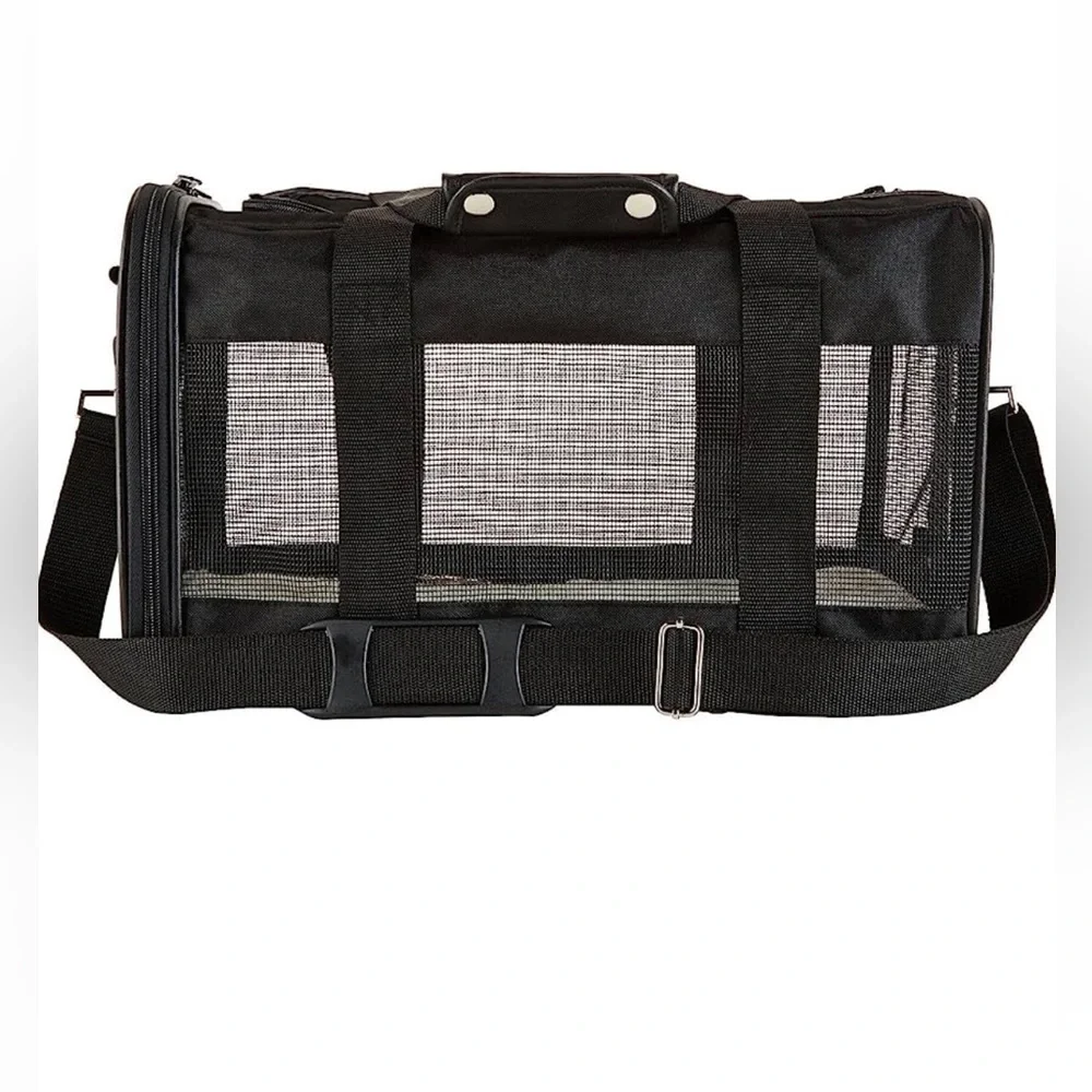 Amazon Basics Soft-Sided Mesh Pet Travel Carrier, Medium, 17 x 10 x 10 Inches